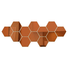 6/12pcs 3D Mirror Wall Sticker Hexagon Decal Home Decor DIY Self-adhesive Mirror Decor Stickers Art Wall Decoration 150mm Large