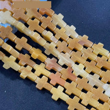 12x16x5mm Natural Stone Cross Loose Beads Semi-Precious Agate DIY Necklace Pendant Jewelry Making Accessories Wholesale