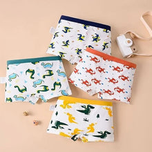4Pcs/Lot Boys Cotton Boxer Briefs Teenager Cartoon Print Soft Children Panties Dinosaur Polar Bear Car Toddler Kids Underwear