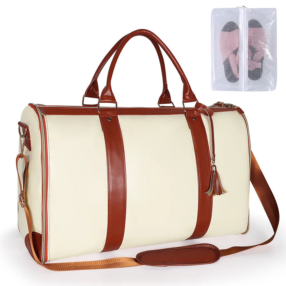 New Foldable Handbag Women's Travel Clothes Totes Large Capacity Luggage Handbag Sport Outdoor Fitness Multi Function Organizer