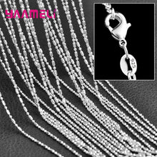 5PCS Solid 925 Sterling Silver Stamp Jewelry Chains Necklace with Lobster Clasps fit Men Women Pendant 18 Designs 16-30 Inch