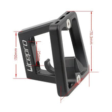 KORE Litepro Folding Bike Front Bag Carrier Block Bracket 2 Holes Mounting For Brompton Folding Bike Front Carrier Mount Adapter