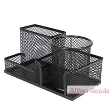 Desk Stationery Organizer Creative Metal Pen Holder Pencil File Storage Rack Storage Box Office Accessories Desktop Ornament