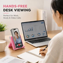 Foldable Phone Stand, 8 Colors Adjustable Desk Holder, Portable Anti-Slip Support for Phone Tablet Office Travel
