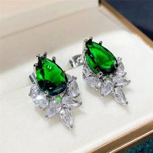 2026 New Style Fashion Green Crystal Pendant Earrings for Women's Engagement Party Accessories with Noble  Unique Jewelry