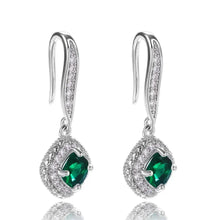 2026 New Style Fashion Green Crystal Pendant Earrings for Women's Engagement Party Accessories with Noble  Unique Jewelry