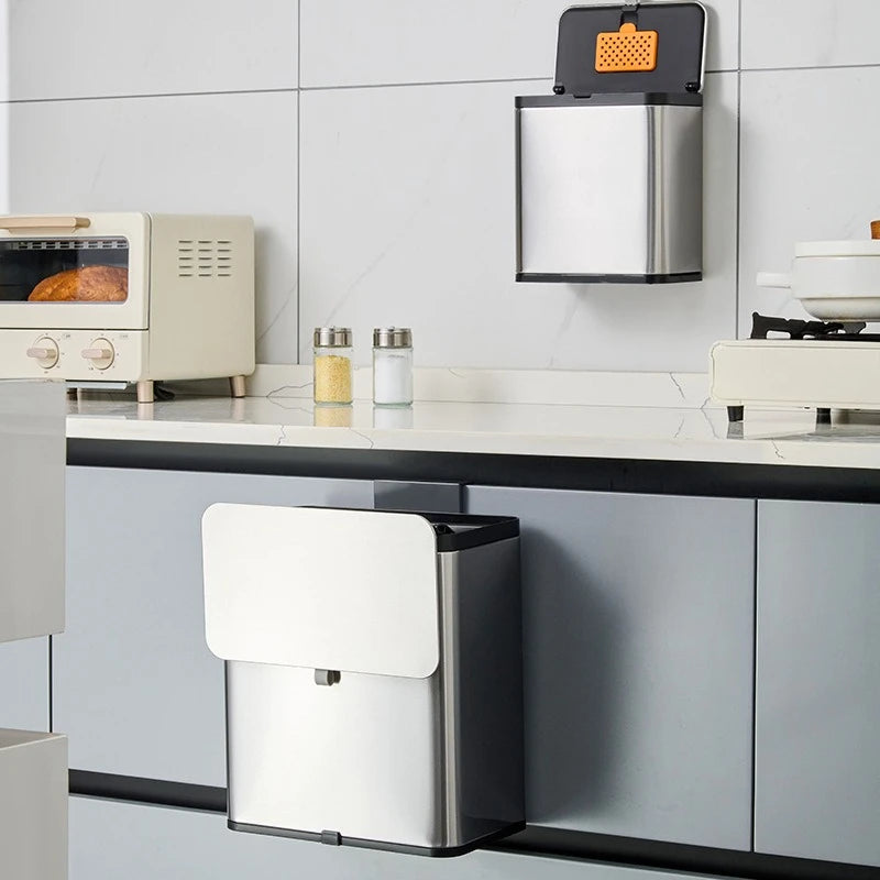 Effortless Cleanup Space-Saving Mounted Trash Bin for Kitchen Multi-Functional Garbage Storage