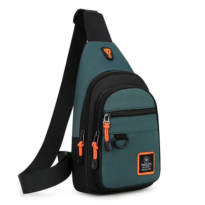 Fashion Men's Chest Bag Handbag Lightweight Oxford Fabric Crossbody Shoulder Bag Stylish Casual Men's Waist Packs Male Chest Bag