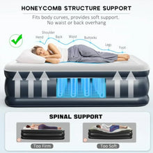 Air Mattress Full with Built-in Pump, Inflatable Mattress for Home, Guest, Travel Camping, 18'' Raised Portable Air Bed, Upgrad