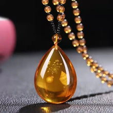 Unisex Necklace Amber Jade Pendant Beeswax Necklace Yellow Yellow Jade Pendant For Woman Birthday Special Occasion