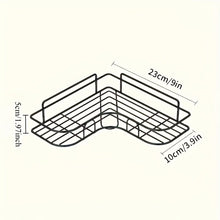 Bathroom Corner Storage Shelves Wall Mounted Rack Shampoo Holder Iron Shower Drain Basket Punch-Free Organizer Bath Accessories