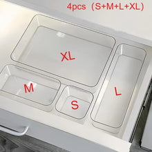 4/7/8pcsTransparent Cosmetic Storage Boxes, Drawer Built-in Separation and Organizing Box, Desktop Office Stationery Storage Box
