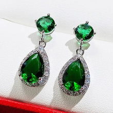 2026 New Style Fashion Green Crystal Pendant Earrings for Women's Engagement Party Accessories with Noble  Unique Jewelry