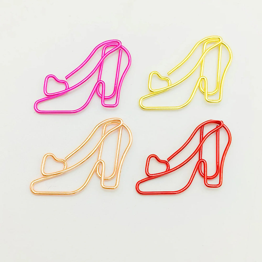 Creative High-heeled Shoes Paper Clips Office Kawaii Stationery Clips Metal Paper Clip Stationery Accessories Office Accessories