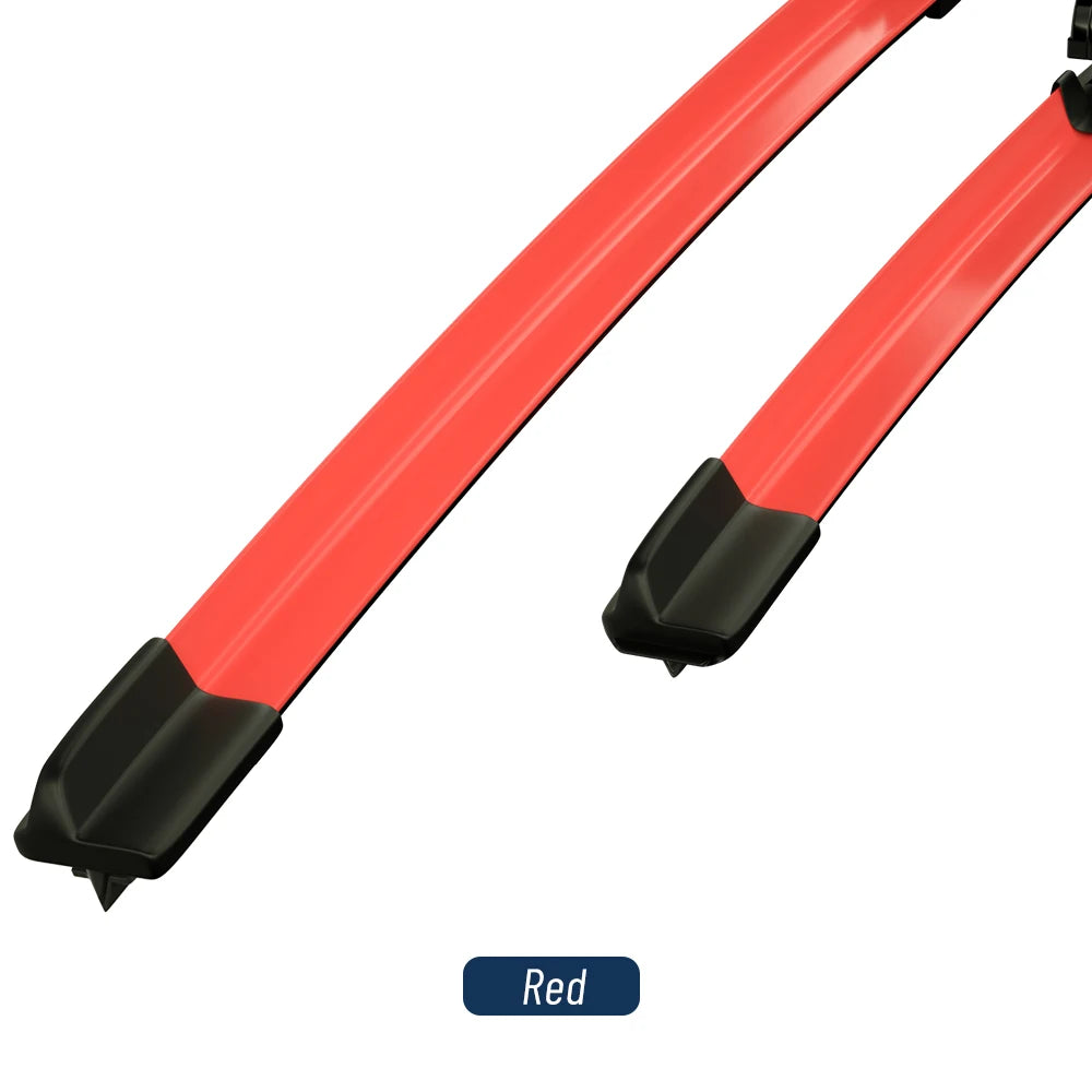 For Seat Leon 1M MK1 1P MK2 5F MK3 KL MK4 2000-2023 2019 2020 2021 2022 2pcs Front Windshield Windscreen Wiper Blades Red Blue