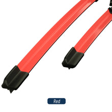 For Seat Leon 1M MK1 1P MK2 5F MK3 KL MK4 2000-2023 2019 2020 2021 2022 2pcs Front Windshield Windscreen Wiper Blades Red Blue