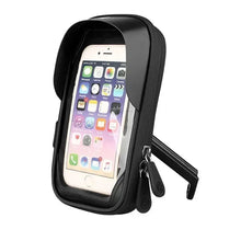 6.4 inch Waterproof Bicycle Phone Holder Stand Motorcycle Handlebar Mount Bag Cases Universal Bike Scooter Cell Phone Bracket