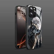 Popular Wolf Design Tempered Glass Phone Case For iPhone 18 17 16 15 14 13 12 11 Pro Max Air 16E XR XS X 7 8 Plus Hard Cover