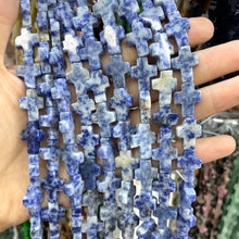 Natural Stone Cross Shape Agate Jade Quartz Turquoise Spacer Beads For Jewelry Making DIY Bracelet Necklace Earring 12X16MM 