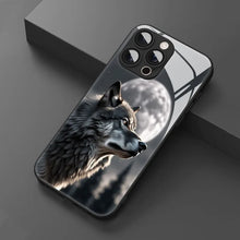 Popular Wolf Design Tempered Glass Phone Case For iPhone 18 17 16 15 14 13 12 11 Pro Max Air 16E XR XS X 7 8 Plus Hard Cover