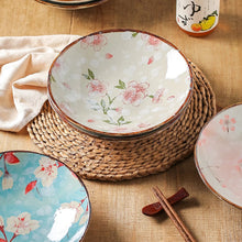 7.4inch Ceramic Dinner Plates Japanese Retro Deep Round Plate Dinner Plates Pasta Plate Kitchen Tableware Microwave Oven Bakware