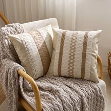 1pc Cotton Linen Bohemian Macrame Crochet Pillowcase 18 * 18inch with Tassels Style for Weddings, Dining, Parties, and HomeDecor