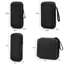 New Hard Shell EVA Storage Box Mini Portable Pouch Carrying Bag Black Zipper Earphone Case Digital Accessories