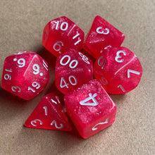 7PCS New Starry Glitter DND Dice Set, D4/D6/D8/D10/D12/D20 Polyhedral RPG Dice for Tabletop Games, Board Game Accessories