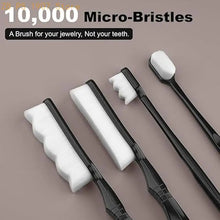 Home Jewelry Care Tools Set with 4 Cleaning Brushes 1 Polishing Cloth, Soft Bristle Manual for Broad Areas, Small 55KA