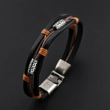 Bracelet Men's Genuine Cowhide Hemp Rope Stainless Steel Alloy Bracelet Fashionable Vintage Bracelet Factory Direct Sales