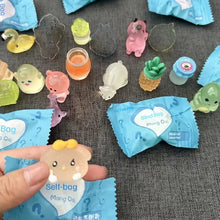 40pcs Mini Luminous Blind Box Animal Snacks Fruit Conch Blind Bag Small Ornaments Creative Decoration Party Gifts Randomly Sent