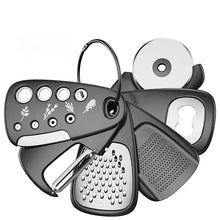 6 Pieces Kitchen Gadgets Set Space Saving Cooking Tools Cheese Grater Bottle Opener Vegetable Peeler Pizza Cutter Garlic Grinder