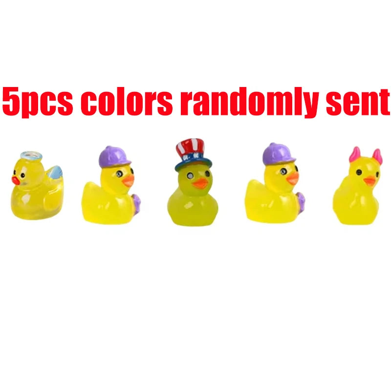 40 Kinds of Mini Ducks Collection Luminous Yellow Duck Miniatures Fairy Garden Decoration Desk Decorative Figurines Home Decor