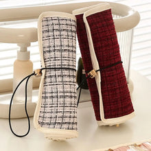 Foldable Travel Jewelry Storage Box Roll Style Multi-layer Foldable Jewelry Bag Zipper Closure Jewelry Case Organizer