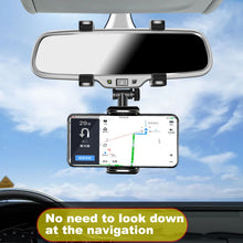 360° Rotation Car Phone Holder Rearview Mirror Mount Bracket Navigation GPS Support Mobile Phone Stand Clip Cell Phone Holder