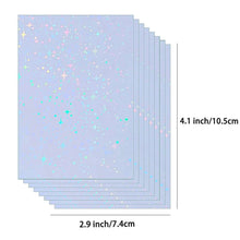 50pcs Holographic Sticker Paper Clear Vinyl 2.9 X 4.1 Inch Self-Adhesive Waterproof Transparent Cold Laminating Film for Crafts