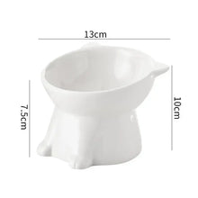 cat accessoriesElevated Slanted Anti Tip Cat Bowl Neck Protection Dual Purpose Pet Food Water Feeder Large Capacity Pet Supplies