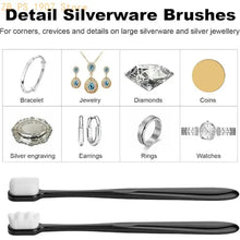 Home Jewelry Care Tools Set with 4 Cleaning Brushes 1 Polishing Cloth, Soft Bristle Manual for Broad Areas, Small 55KA