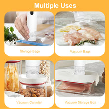 Vacuum Sealer Pump Electric Air Pump Rechargeable Automatic Sealing Machine with Reusable Vacuum Sealer Bags Food Packaging Bag
