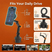 Car Cup Phone Holder Magnetic Phone Mount Super Strong Suction for Stable 360° Rotatable Mobile Support For Car