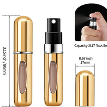 5ML Refillable Perfume Atomizer Portable Travel Mini Empty Perfume Spray Bottle Aluminum Cosmetic Dispenser Container