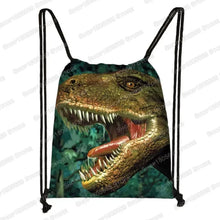 Ancient Animal Dinosaur Backpack Women Men Travel Bag Teenager Boys Girls Bookbag Children Canvas Drawstring Bag Kids Gift