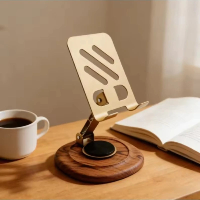 Cell Phone Stand for Desk - [360° Rotation] Foldable Mobile Stand, Office Desk Accessories Gifts for All Smartphones