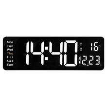 16-Inch Large-Screen Digital Wall Clock Temperature Date Week Display Remote Control Double Alarm Clock 12/24H LED Wall Clock