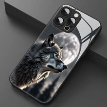 Popular Wolf Design Tempered Glass Phone Case For iPhone 18 17 16 15 14 13 12 11 Pro Max Air 16E XR XS X 7 8 Plus Hard Cover