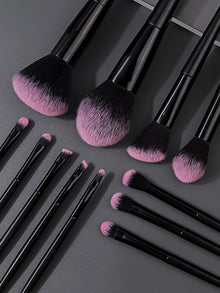 17 Makeup Tools Set 12 Face Makeup Brush Set with Makeup Egg Triangle Powder Puff Makeup Brush Storage Bucket Makeup Tools