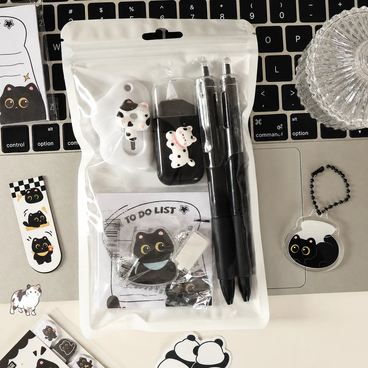 Themed School Supplies Kit Themed Black Stationery Set Creative Stationery Set Cartoon Cartoon Stationery Set For Craft Daily
