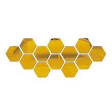 6/12pcs 3D Mirror Wall Sticker Hexagon Decal Home Decor DIY Self-adhesive Mirror Decor Stickers Art Wall Decoration 150mm Large