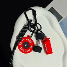 Fitness Keychain for Gym Lovers Premium Gift Sports Enthusiasts Accessories for Workout Bags Water Bottles D-shaped Buckle