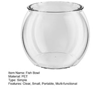 Plastic Fish Bowls Round Clear Goldfish Bowl Aquarium Hydroponic Planter Floral Container For Table Centerpiece Fish Home Decor